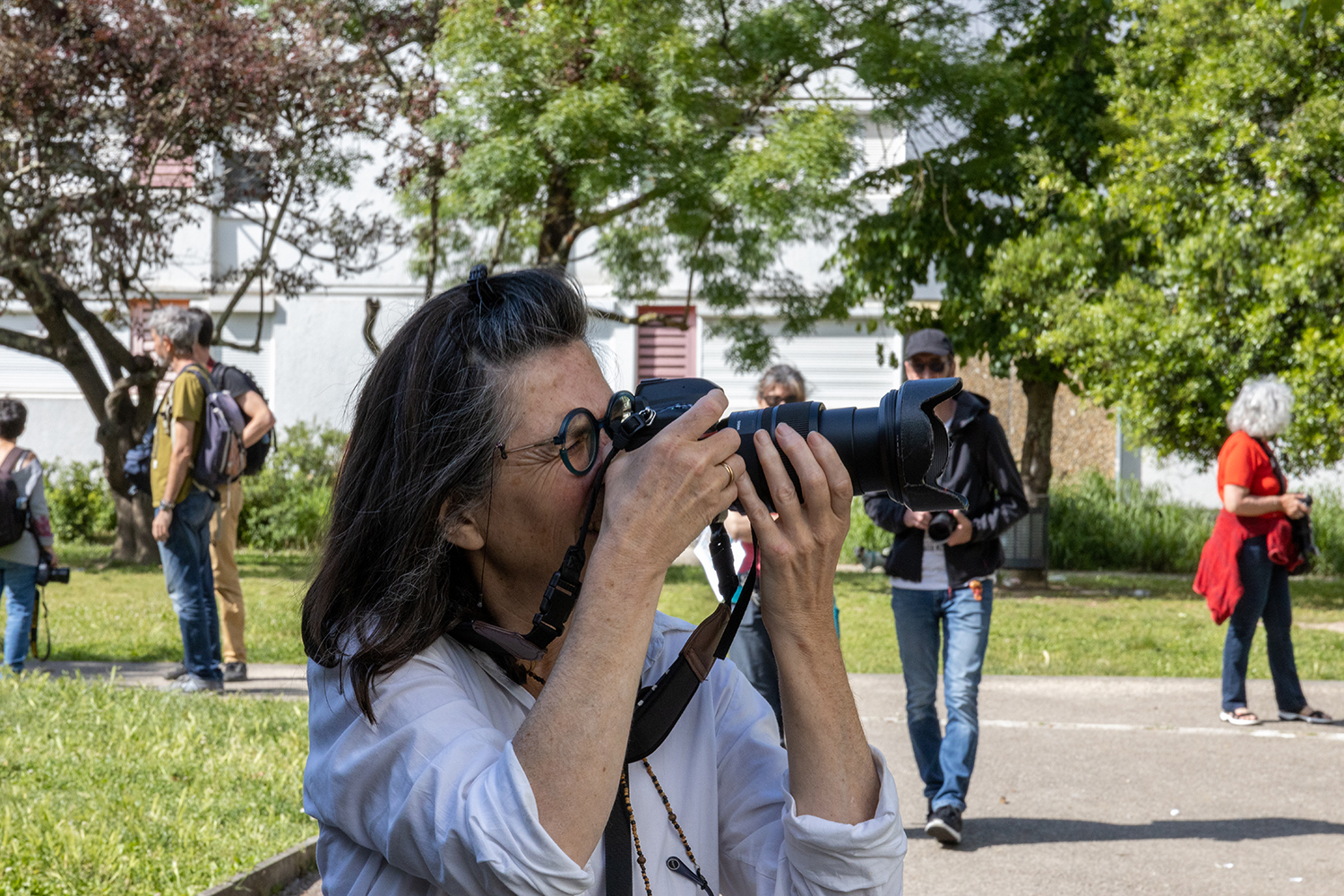 Portrait d'une photographe qui a participé à la balade