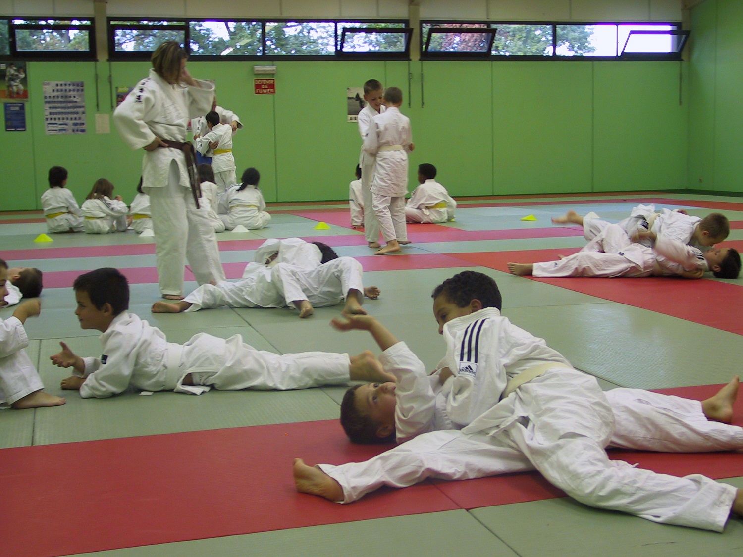 entraînement au dojo Palmer en janvier 2001