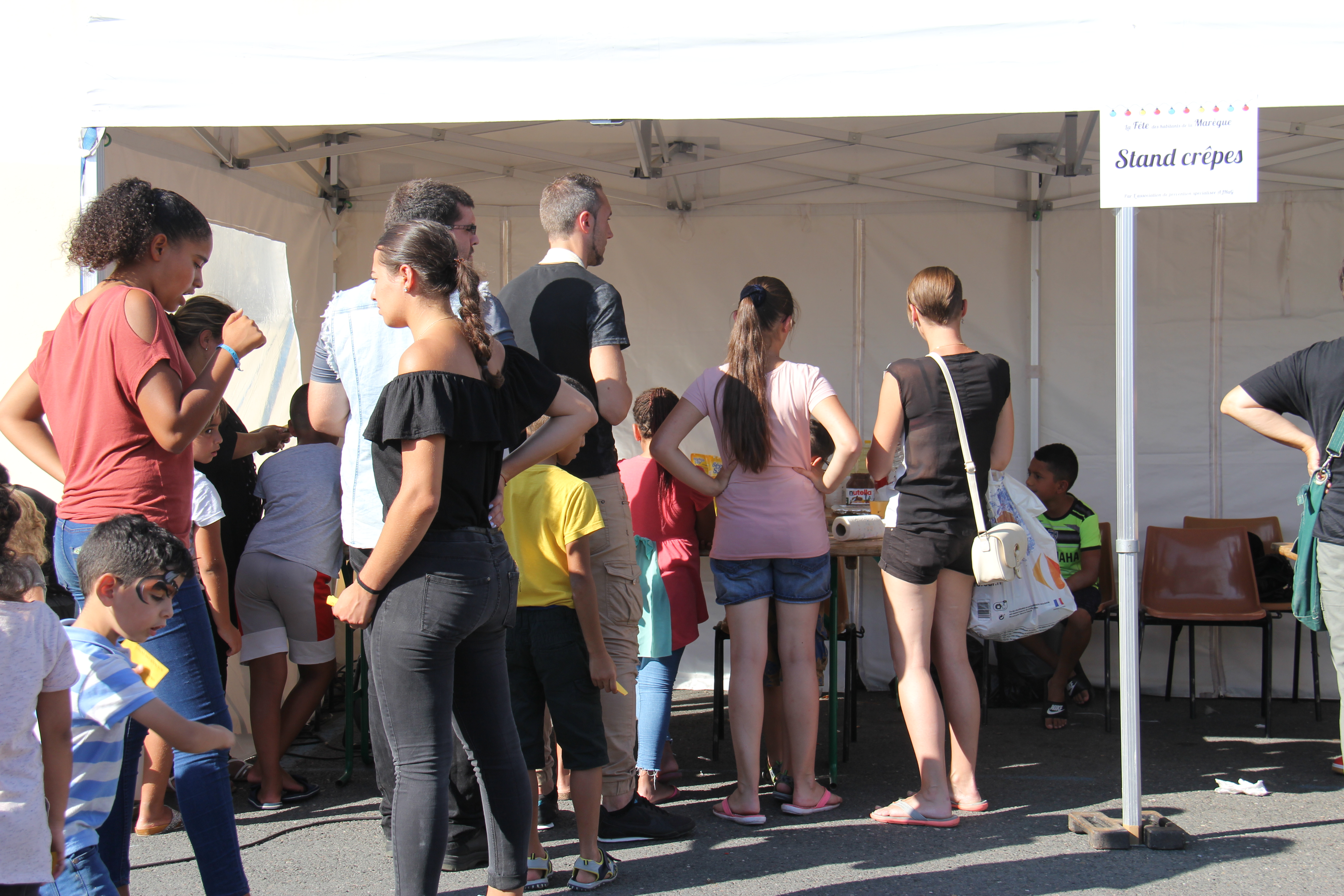 la queue devant le stand 