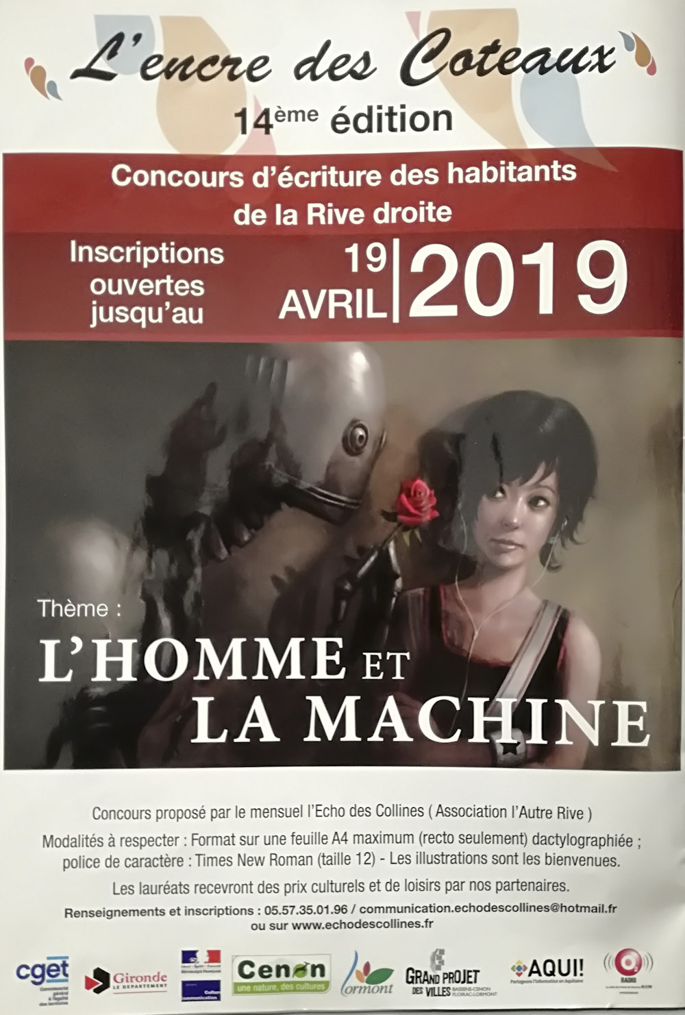 affiche concours d'écriture 