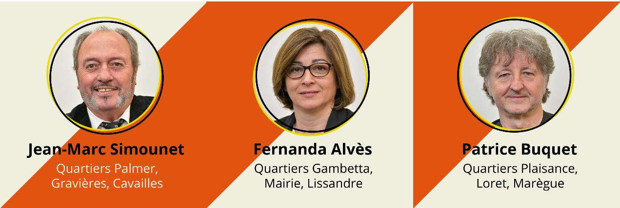 Les adjoints de quartier de Cenon