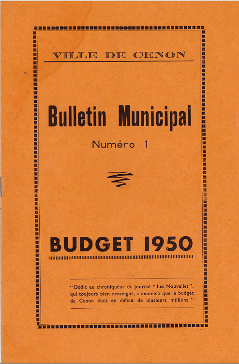 Bulletin municipal 1 - 1949