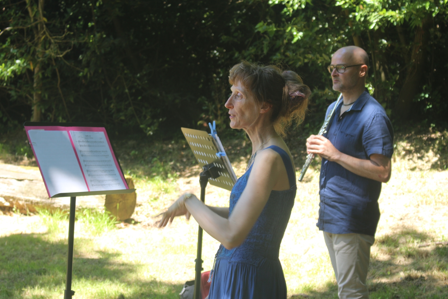 Concert surprise en pleine nature dans le parc du Cypressat