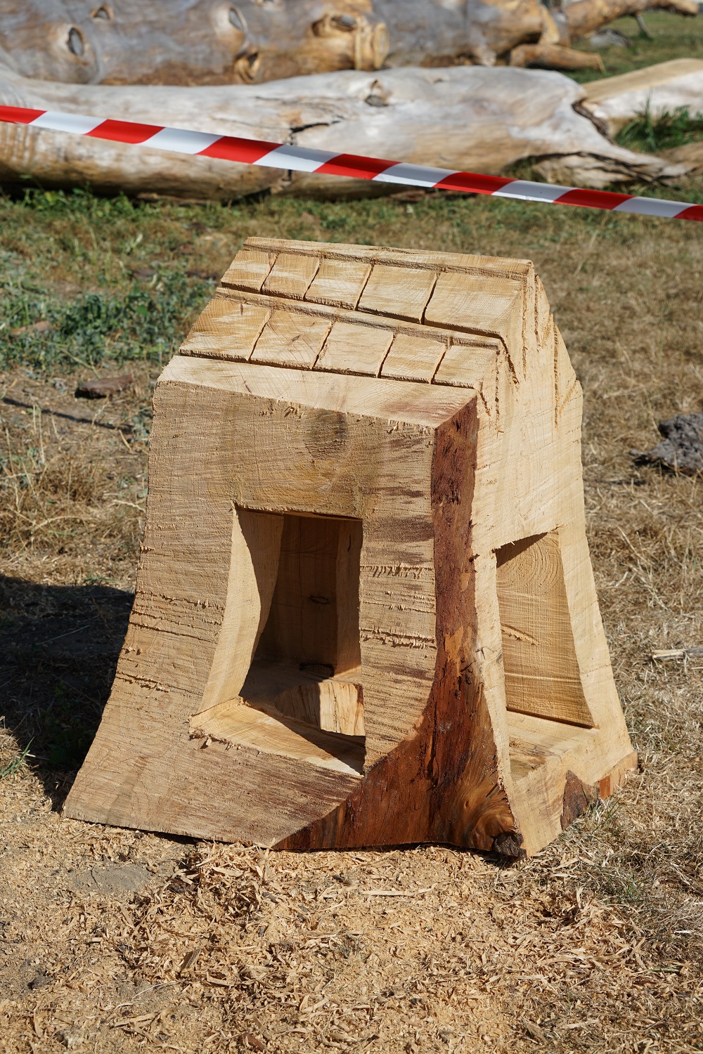 chute de bois retravaillée en objet de sensibilisation