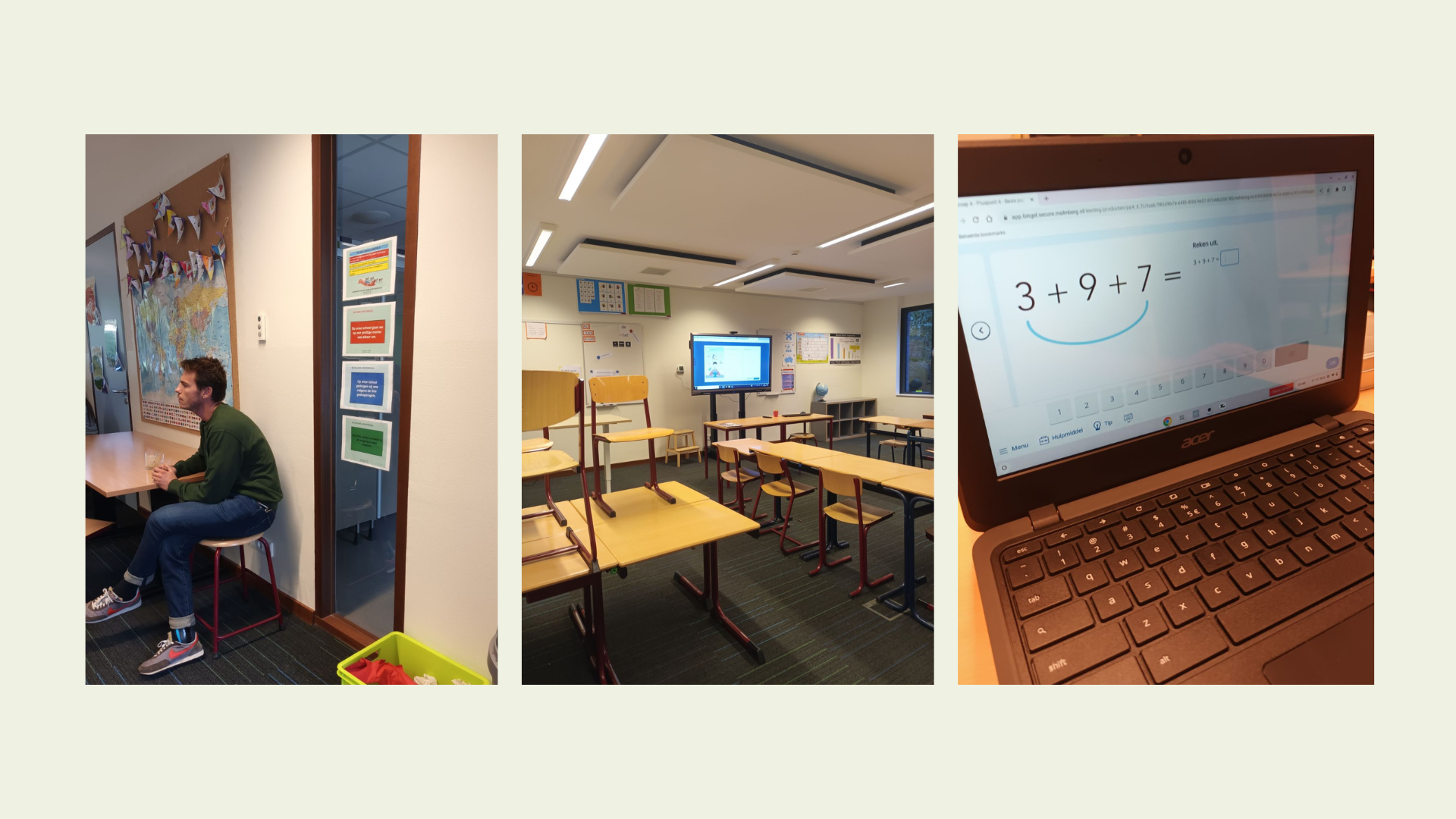 Photos pendant le stage d'observation (classe, numérique)