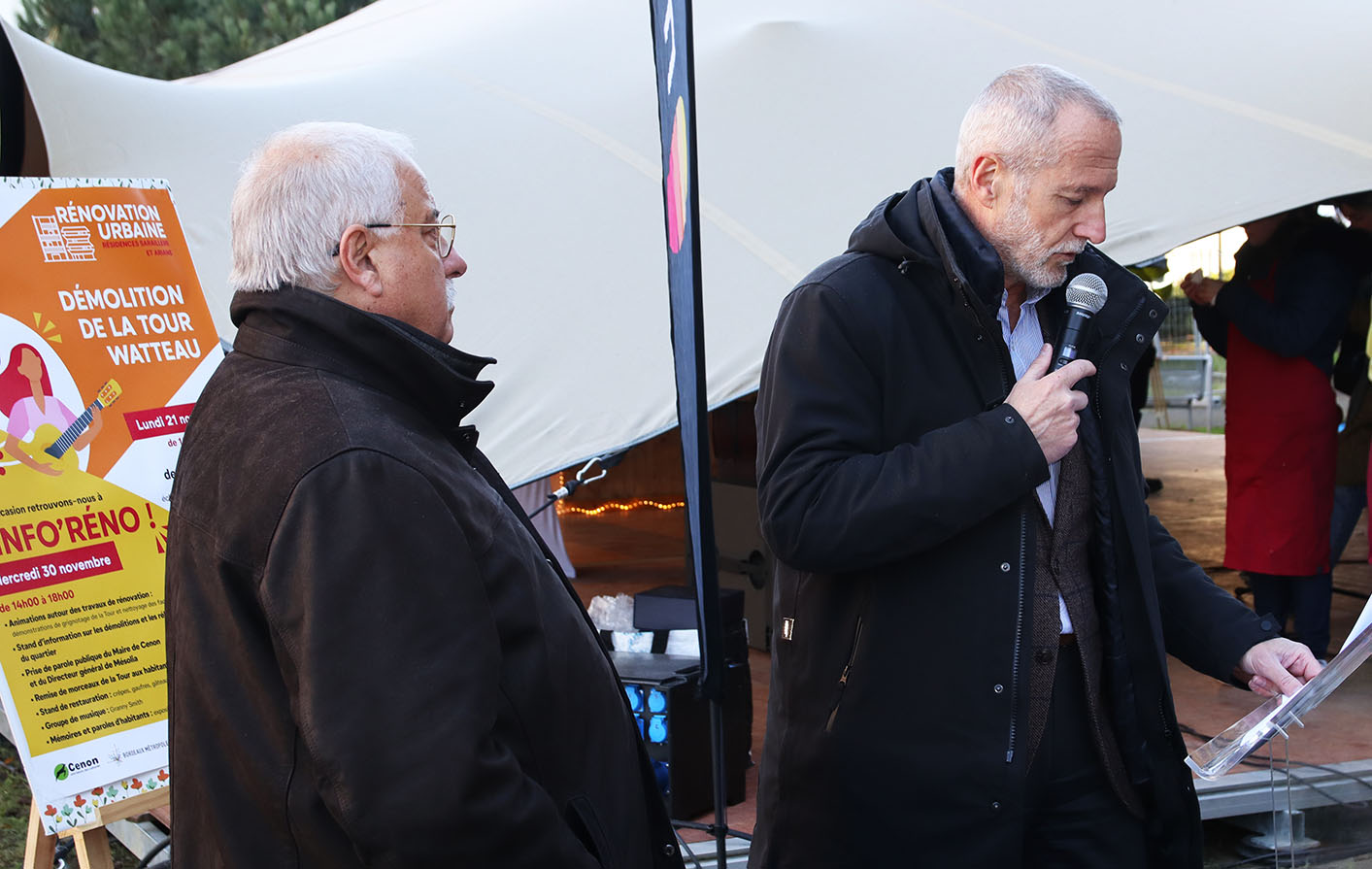 picard et Egron Maire de Cenon 