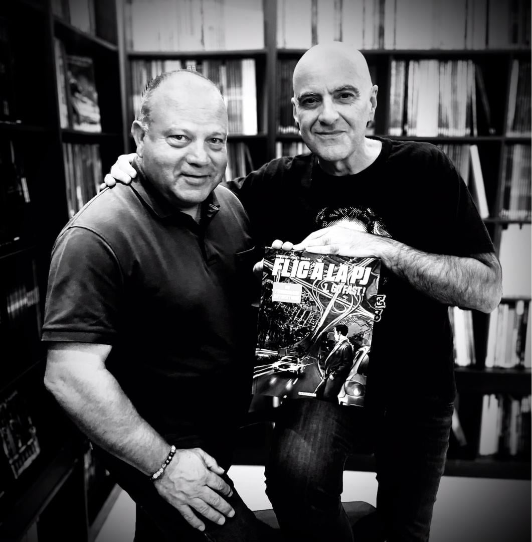 Les coauteurs Ludovic Armoët et Eric Corbeyran 