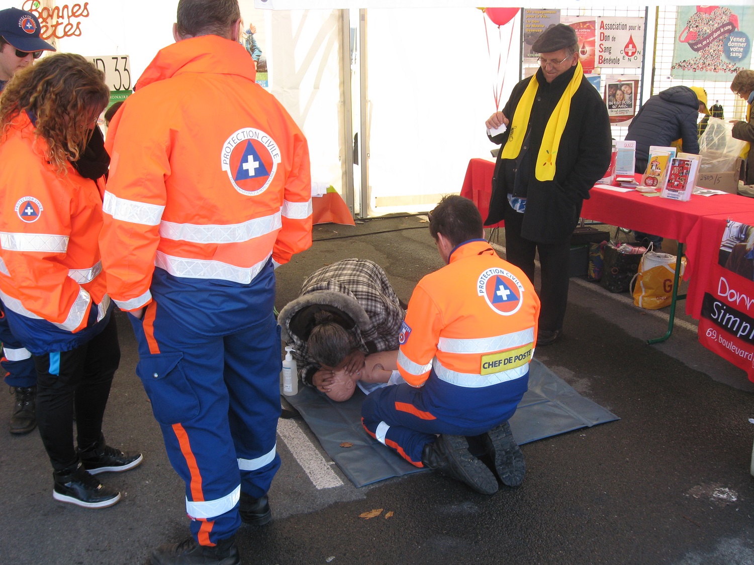 démonstration lors du Téléthon