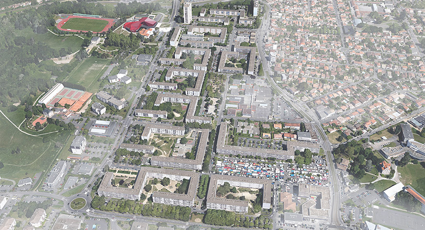 Vue aerienne zone Palmer