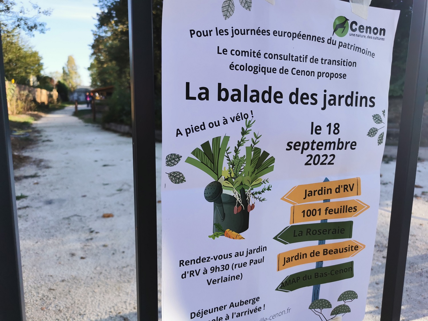 Affiche de la balade des jardins