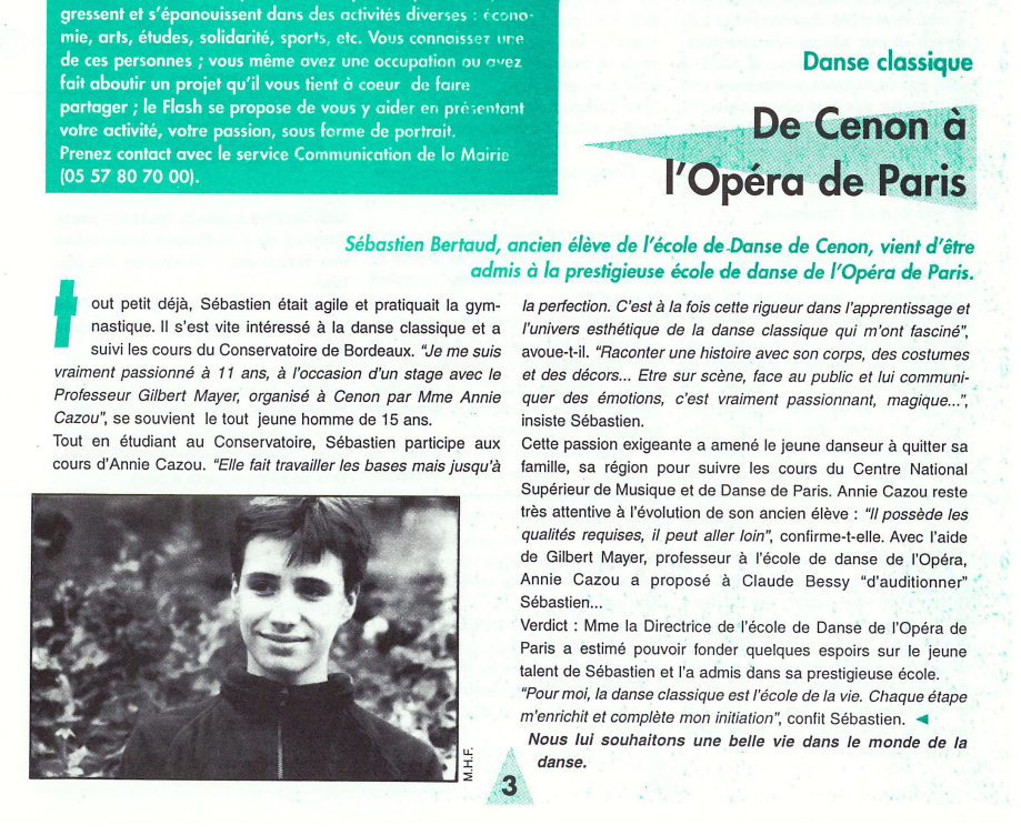 son premier article dans Le Flash