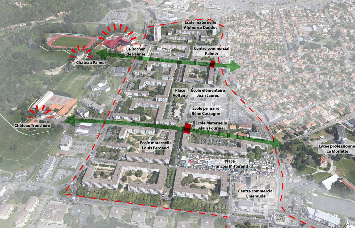 Plan allées du château