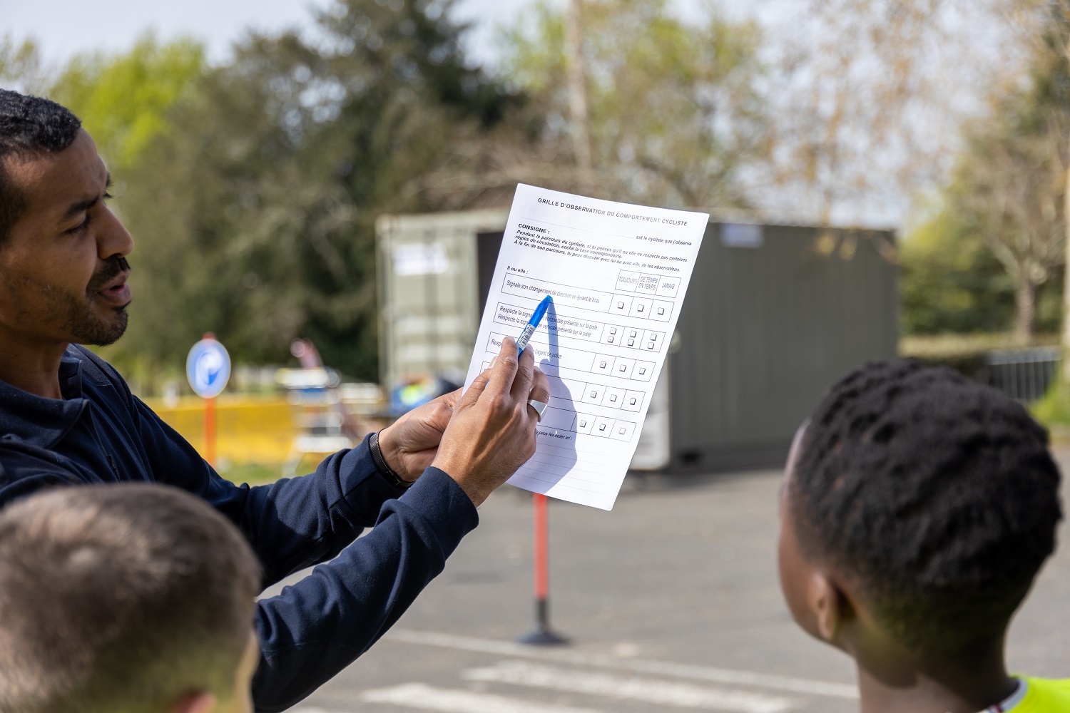 sur la piste de sécurité routière