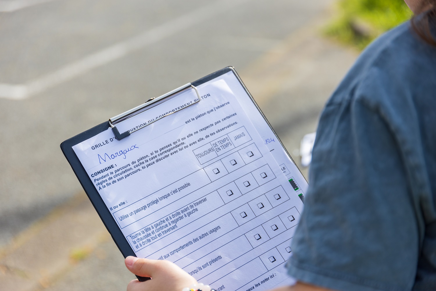 grille d'évaluation du comportement piéton