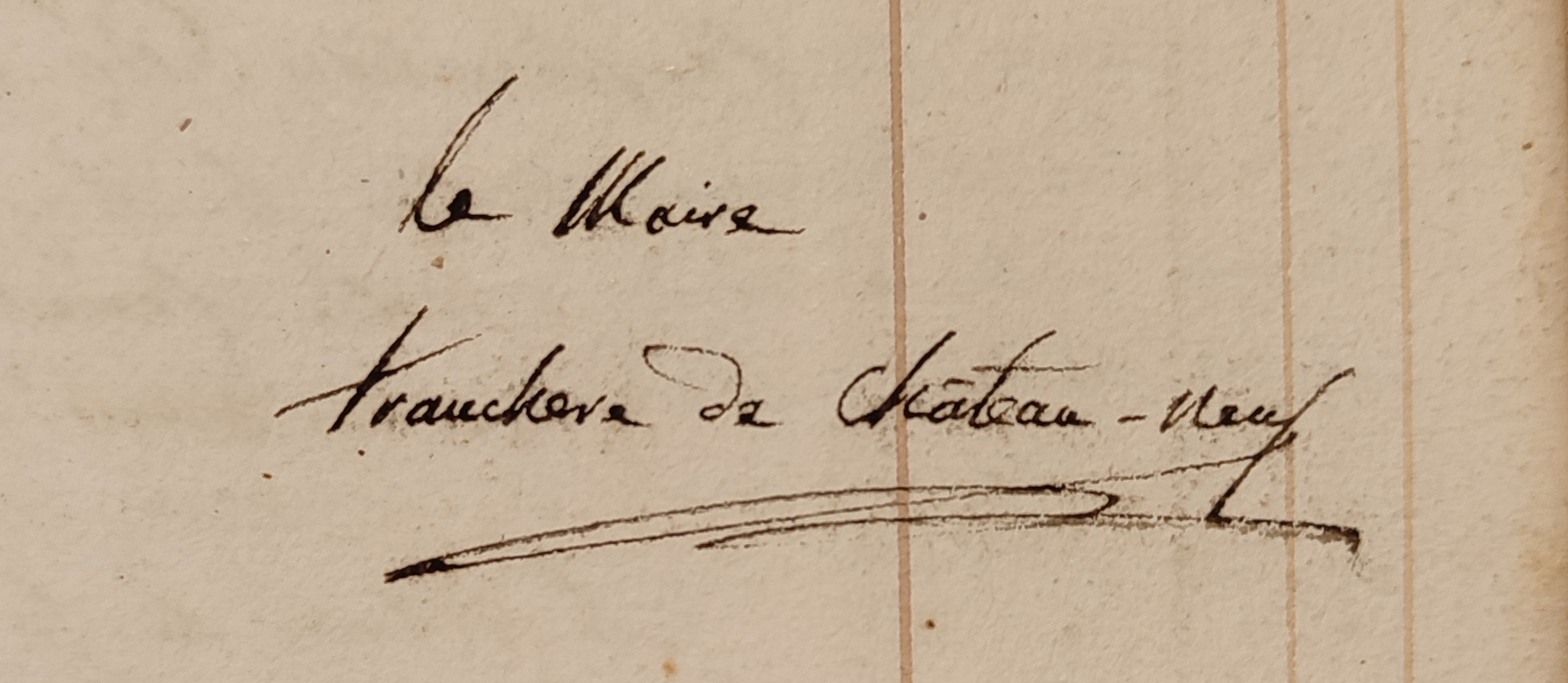 signature de Joseph Tranchère de Chateauneuf